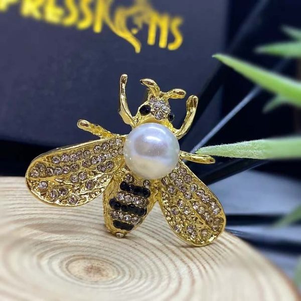 Bee Pearl Brooch
