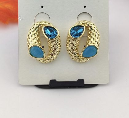 Adaora Gem Loop Earrings